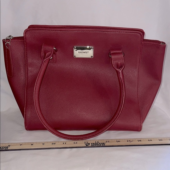 Nine West Burgundy Satchel, New - Picture 1 of 14